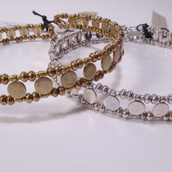 Nordstrom Treasure & Bond Circle Choker Necklace Silver Gold NWT 49 EA 100 Set 2 - Picture 9 of 9